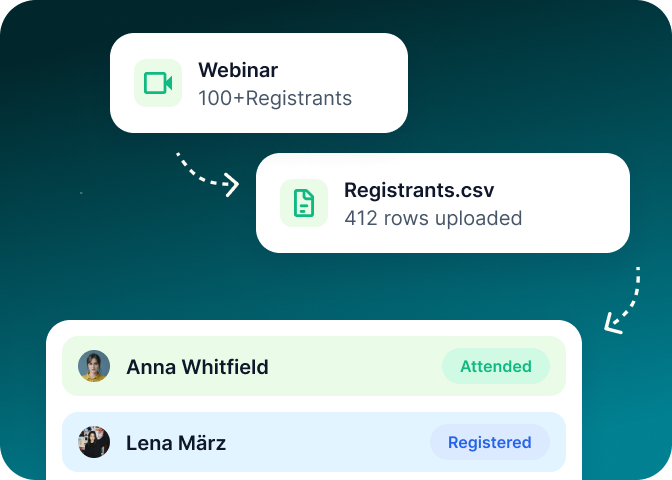 Webinar registrant CSV upload
