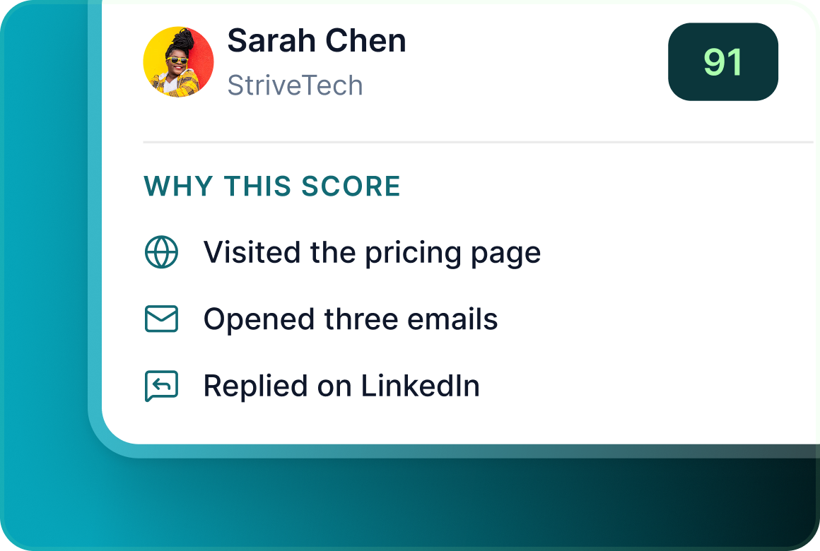 A score shown with the reasons behind it rather than the number alone